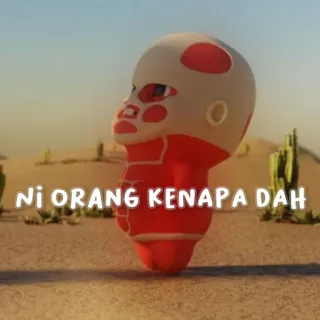 💕 NI ORANG KENAPA DAH 3D, deserto, personagem, ilustração telegram sticker