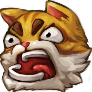 😡 แมว, มีม, ตลก, บ้า, สีหน้า telegram sticker