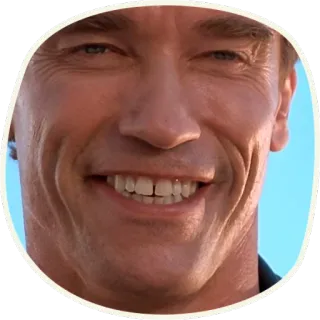 😄 Arnold Schwarzenegger ator, celebridade, rosto, sorriso telegram sticker