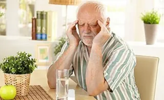 🤕 elderly man, headache, health, senior, pain telegram sticker