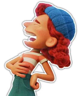 😆 Luca luca, seemonster, disney, pixar, lachen, cartoon telegram sticker