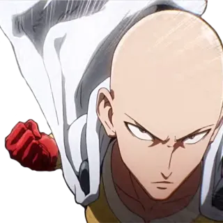 😡 Saitama One-Punch Man Anime, One Punch Man, Saitama, Héroe, Calvo, Serio whatsapp sticker