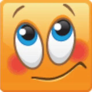 😊 Emoji, Rosto, Expressão, Quadrado, Adesivo, Feliz whatsapp sticker