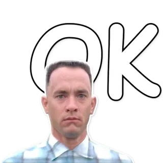 👍 Forrest Gump OK forrest gump, tom hanks, movie, ok, approval telegram sticker