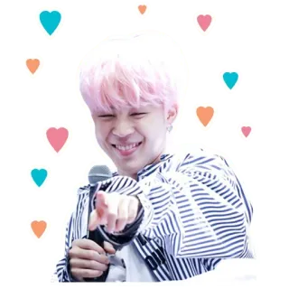 😁 Jimin kpop, чимин, bts, певец, айдол, развлечения, сердечки whatsapp sticker