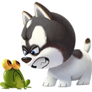 😡 perro, enojado, husky, animal, meme, gracioso, dibujo animado telegram sticker