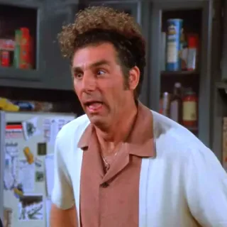 😛 Kramer Seinfeld Kramer, Seinfeld, divertido, serie de TV, personaje telegram sticker