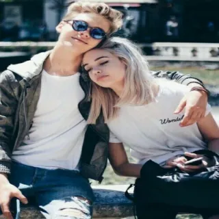❤ Wonder couple, jeune, amour, relation, ados, décontracté telegram sticker