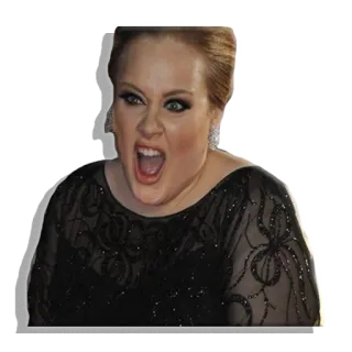 😡 bravo, gritando, mulher, pessoa, berrando, boca aberta, rosto telegram sticker