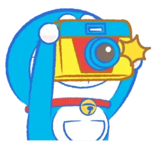 🎥 Doraemon doraemon, dibujos animados, cámara, fotografía telegram sticker