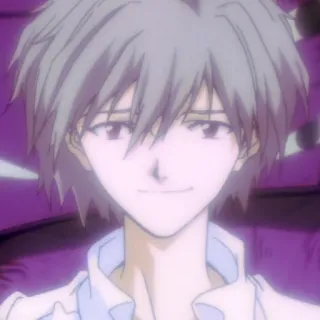 🧊 Kaworu Nagisa Neon Genesis Evangelion anime, kaworu, nagisa, evangelion, character, manga, silver hair telegram sticker