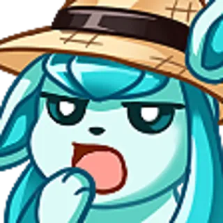 🥱 pokemon, tipo hielo, eeveelution, personaje, pegatina, dibujos animados telegram sticker