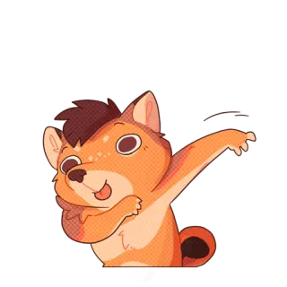 😗 dog, dab, cartoon, animal, cute, meme telegram sticker