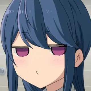 😑 Rin Shima Yuru Camp Anime, Garota, Mangá, Fofo, Tranquilo, Entediado, Relaxante telegram sticker