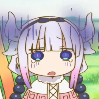 😨 Kanna Kamui Miss Kobayashi's Dragon Maid Anime, Kanna, Drache, Kawaii, Maid, Ausdruck telegram sticker