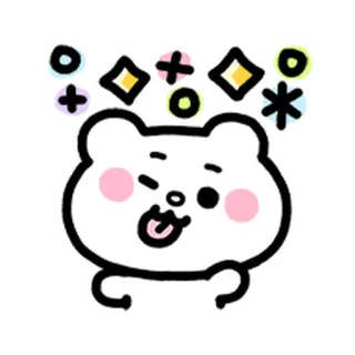 💨 หมี, น่ารัก, การ์ตูน, ประกาย, ขยิบตา, ภาพประกอบ telegram sticker