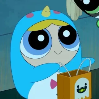 🍭 Bubbles The Powerpuff Girls dibujos animados, personaje, disfraz, halloween, powerpuff girls, bubbles telegram sticker