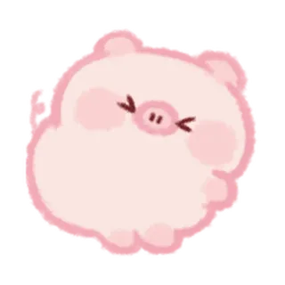 💤 돼지, 동물, 귀여운, 만화 telegram sticker