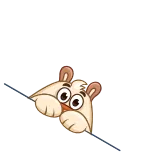 😨 可愛い, ハムスター, 覗く, マンガ, 動物 whatsapp sticker