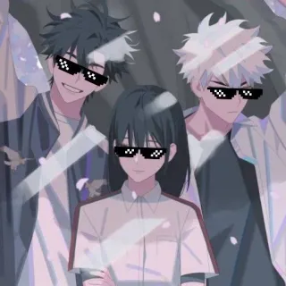 🤍 Anime, Personagens, Óculos de sol, Legal, Desenho telegram sticker