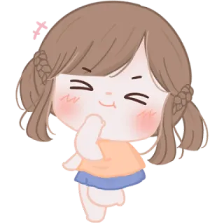 🧸 cartoon, girl, cute, kawaii, anime, sticker whatsapp sticker