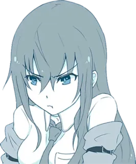😤 Anime, Mädchen, Wütend, Verärgert, Manga, Cartoon whatsapp sticker