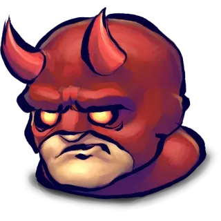 👍 devil, demon, evil, horns, red, face telegram sticker