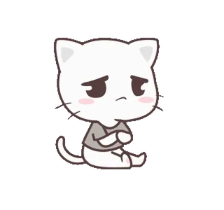 😮‍💨 gato, triste, lindo, kawaii, pegatina whatsapp sticker