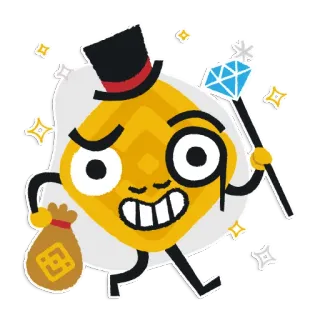 🤑 waffle, diamond, money bag, monocle, top hat, rich, cartoon telegram sticker