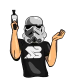 🤑 stormtrooper, súng, ngón giữa, star wars, mũ bảo hiểm, xúc phạm telegram sticker