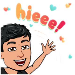 😊 Hieee! greeting, wave, cartoon, hearts, hi, hello, friendly telegram sticker