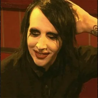 😆 Marilyn Manson Promi, Musik, Musiker, Gothic, Sänger telegram sticker