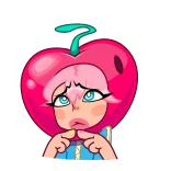 🤩 ИЗВИНИ 체리, 미안, 사과, 캐릭터, 과일 telegram sticker