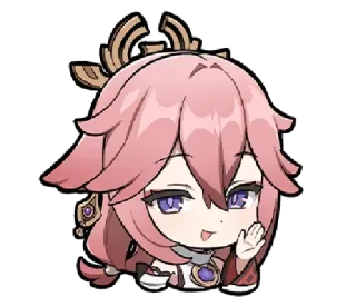 🗣 Yae Miko Genshin Impact anime, fox, game, genshin, yae miko telegram sticker
