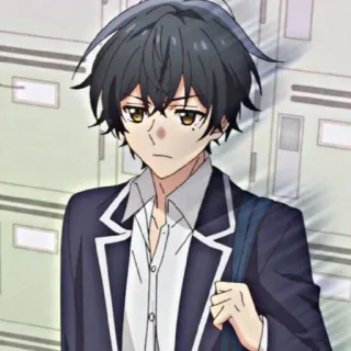 🤨 Anime, Junge, Schuluniform, Schüler telegram sticker