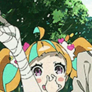 🌈 Аниме, Оскорбительный жест, Мультфильм, Милый, Девушка telegram sticker
