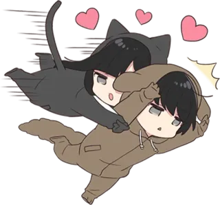 🤗 Anime, Hoạt hình, Tình yêu, Dễ thương, Nhân vật, Kawaii, Tình cảm telegram sticker