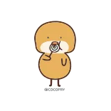 😋 dibujos animados, animal, piruleta, lindo telegram sticker