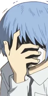 😰 anime, chorando, triste, emoção, personagem telegram sticker