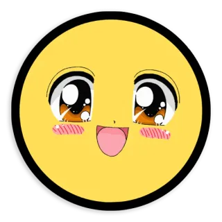 😊 Emoji, Visage, Mignon, Smiley, Joyeux, Kawaii whatsapp sticker