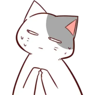 😌 mèo, anime, nhãn dán, dễ thương, hài hước telegram sticker
