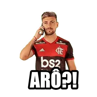 🤙 ARÔ?! homme, téléphone, football, flamengo, appel, football telegram sticker