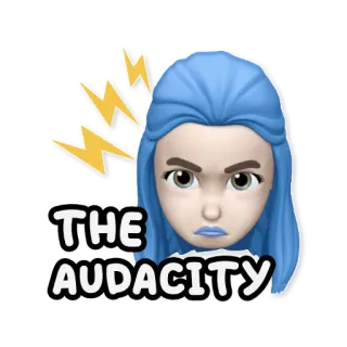 🤬 THE AUDACITY Meme, Audácia, A audácia, Bravo, Desenho animado, Cabelo azul, Avatar telegram sticker