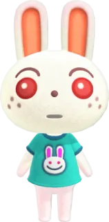 🐇 Ruby Animal Crossing Animal Crossing, Ruby, Hase, Videospiel, Cartoon telegram sticker