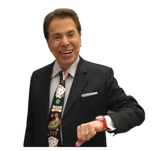 💵 Silvio Santos brasileño, presentador, presentador tv, hombre, traje, casino whatsapp sticker
