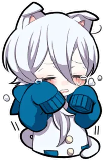 😭 chibi, płaczący, anime, słodki, kawaii, smutny, łzy telegram sticker