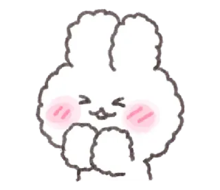 💬 coelho, fofo, feliz, kawaii, animal whatsapp sticker