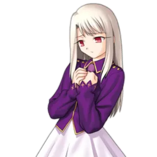 😞 Illyasviel von Einzbern Fate/stay night Аниме, Девушка, Илиясфиль фон Айнцберн, Fate/stay night, Персонаж telegram sticker