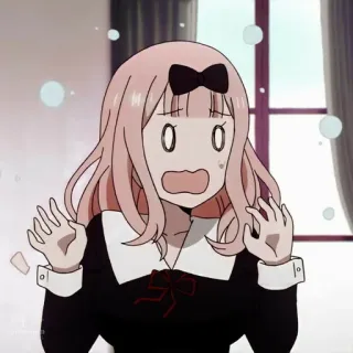 💌 Chika Fujiwara Kaguya-sama: Love Is War Anime, Chika Fujiwara, Kaguya-sama: Love is War, Schockiert, Besorgt telegram sticker