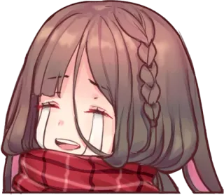 😭 Аниме, Девушка, Грустно, Мило, Слеза whatsapp sticker